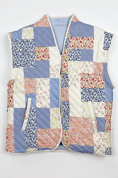 Enid Printed Convertible Quilted Jacket